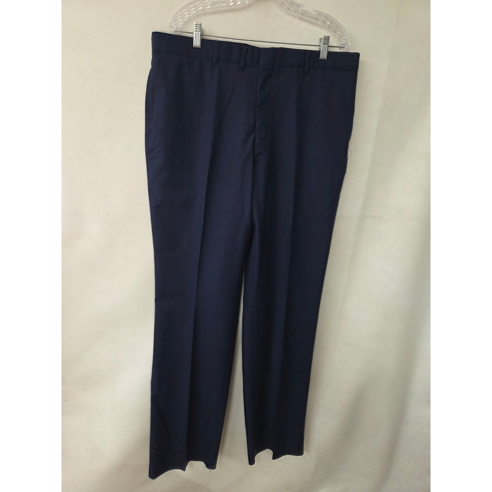 Tennessee Apparel Corp USAF Men Service Trousers Navy Wool Blend 40 Unhemmed 90s